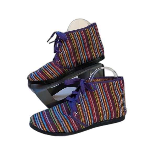 San Miguel Ankle Sneakers Men US M8.5 Flat High Top  Mexico Multicolor MX 7  W10 - Picture 2 of 11